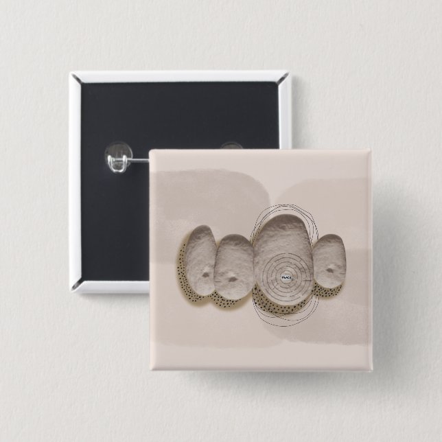 metaphor_1_inner peace 15 cm square badge (Front & Back)