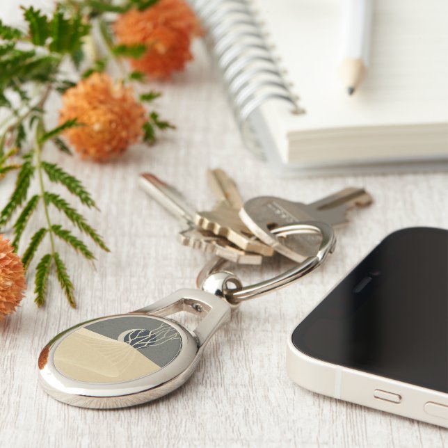 metaphor_20_a moonlit hill_1 metal key ring (Side)