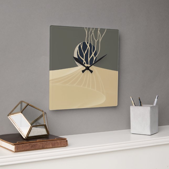 metaphor_20_a moonlit hill_1 square wall clock (Office)