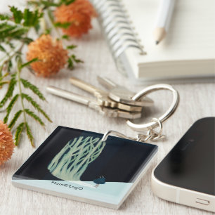 metaphor_7_a girl in the woods acrylic key ring