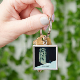 metaphor_7_a girl in the woods key ring