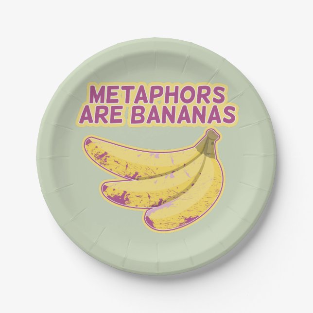 Metaphor Funny typography Paper Plate (Front)