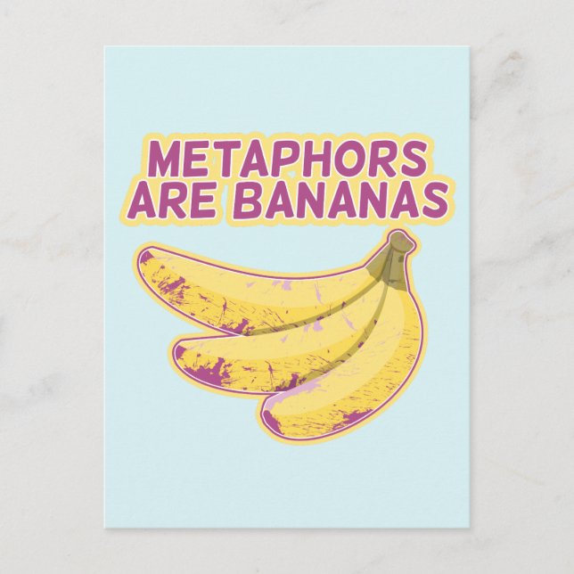 Metaphor Funny typography Postcard (Front)