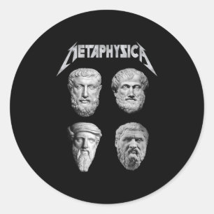 Metaphysica Socrates Plato Aristotle Philosopher M Classic Round Sticker