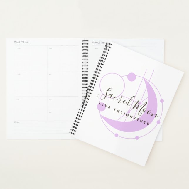 Metaphysical Moon Minimalist Purple Personalised Planner (Display)
