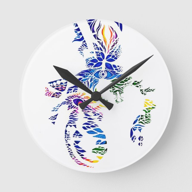 Metaphysical portrait round clock (Front)