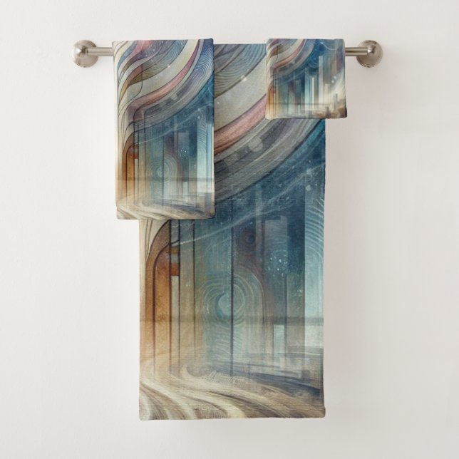 Metaphysical Timeless Spiritual Fantasy Themes Bath Towel Set (Insitu)