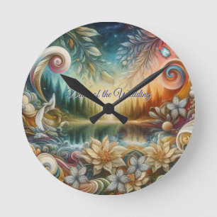 Metaphysical Timeless Spiritual Fantasy Themes Round Clock