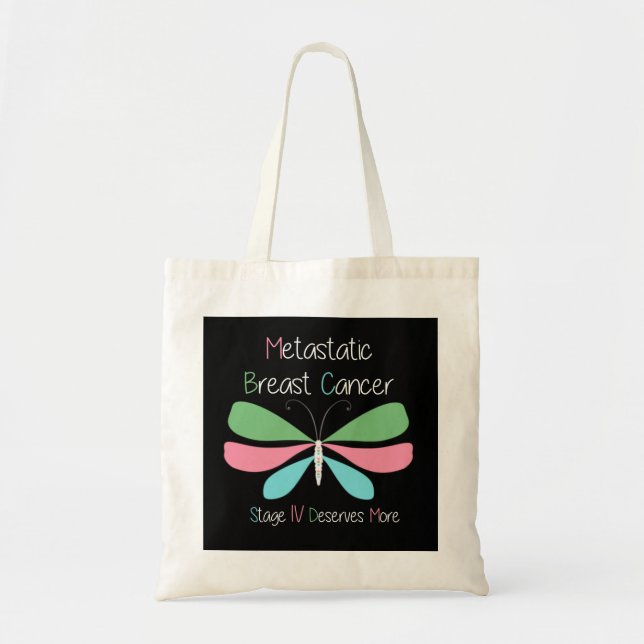Metastatic Breast Cancer Advocacy and Support Tote Bag (Front)