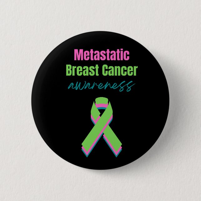 Metastatic Breast Cancer Awareness 6 Cm Round Badge (Front)
