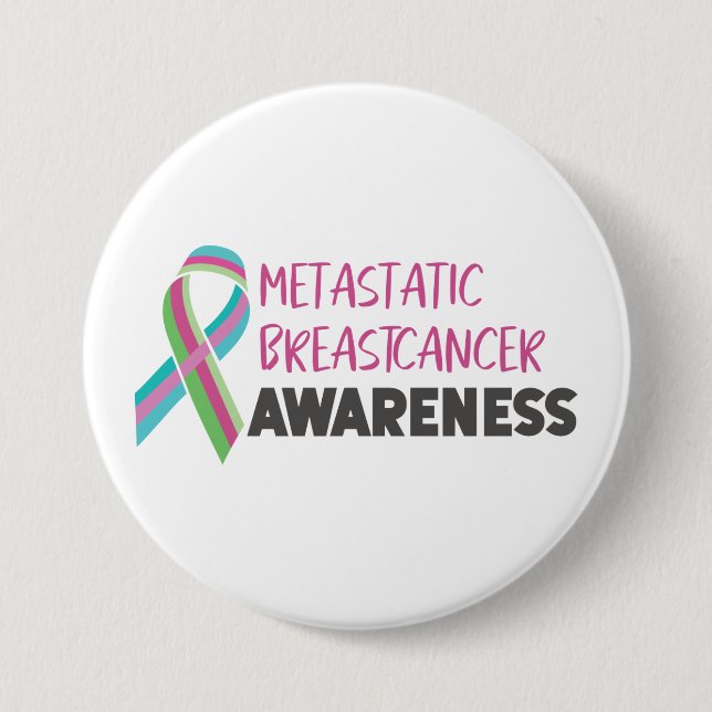 Metastatic Breast Cancer Awareness 7.5 Cm Round Badge (Front)