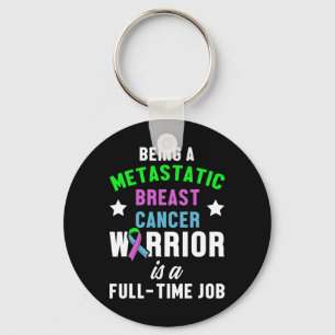 Metastatic Breast Cancer Awareness Aware Warrior Key Ring
