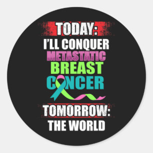 Metastatic Breast Cancer Awareness Beat Warrior Classic Round Sticker