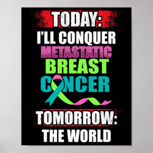 Metastatic Breast Cancer Awareness Beat Warrior  Poster