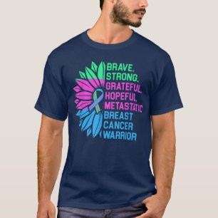 Metastatic Breast Cancer Awareness Care Warrior 2 T-Shirt