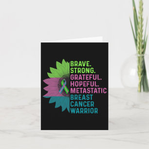 Metastatic Breast Cancer Awareness Care Warrior  Card