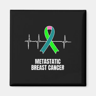 Metastatic Breast Cancer Awareness Design Heartbea Magnet
