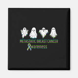 Metastatic Breast Cancer Awareness Ghosts Hallowee Magnet