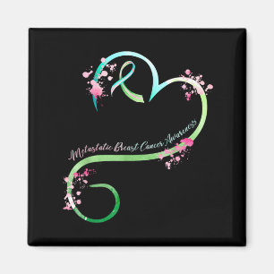 Metastatic Breast Cancer Awareness Heart Magnet