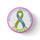 Metastatic Breast Cancer Fighter Ribbon White
