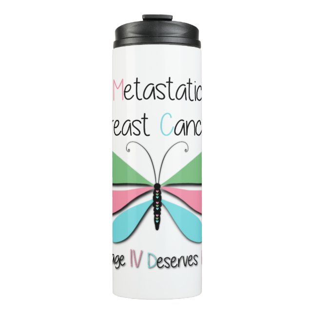 Metastatic Breast Cancer Support Thermal Tumbler (Front)