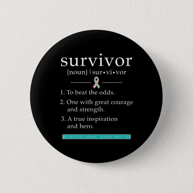 Metastatic Breast Cancer Survivor  6 Cm Round Badge (Front)