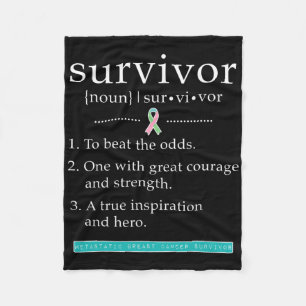Metastatic Breast Cancer Survivor Fleece Blanket
