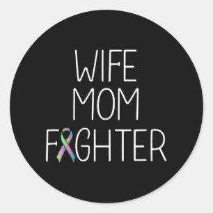 Metastatic Breast Cancer Wife Awareness Survivor Classic Round Sticker