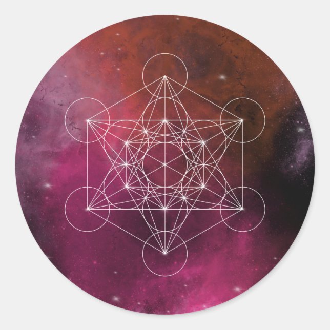 Metatron arcangel zen classic round sticker (Front)