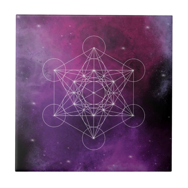 Metatron, chakra,zen,sacred geometric, angel, ceramic tile (Front)