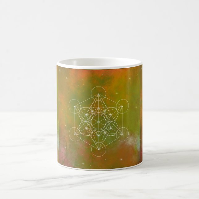 Metatron, chakra,zen,sacred geometric, angel, coffee mug (Center)
