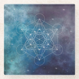 Metatron, chakra,zen,sacred geometric, angel glass coaster
