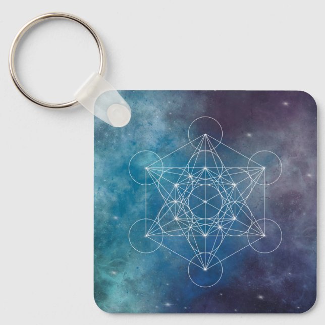 Metatron, chakra,zen,sacred geometric, angel key ring (Front)