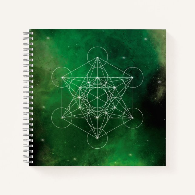 Metatron, chakra,zen,sacred geometric, angel notebook (Front)