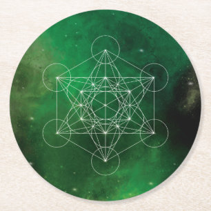 Metatron, chakra,zen,sacred geometric, angel round paper coaster