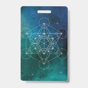 Metatron, chakra,zen,sacred geometric, angel, spir ID badge