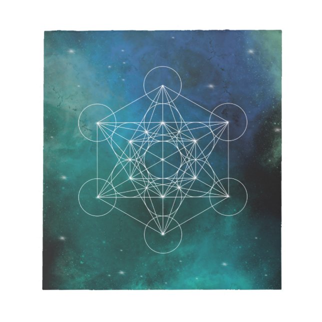 Metatron, chakra,zen,sacred geometric, angel, spir notepad (Front)