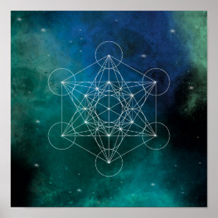Metatron, chakra,zen,sacred geometric, angel, spir poster