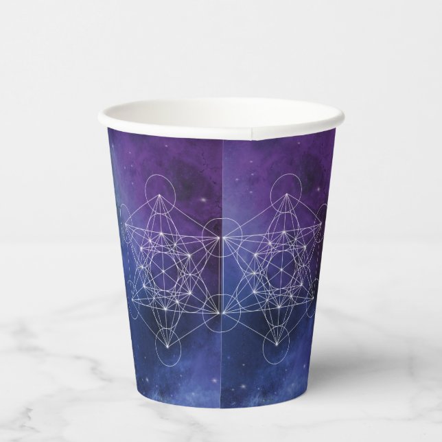 Metatron, chakra,zen,sacred geometric, geometry, paper cups (Right)