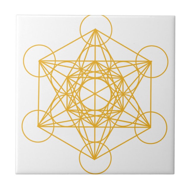 Metatron Cube Gold Tile (Front)
