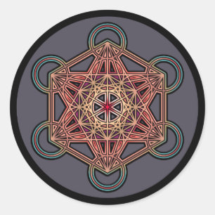 metatron-cube-mandala-4 classic round sticker