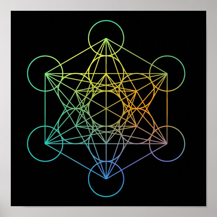 Metatron Cube Sacred Geometry Poster | Zazzle.com.au