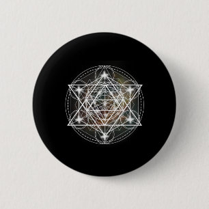 Metatron Cube Sacred Geometry Shirt - Spiritual Yo 6 Cm Round Badge