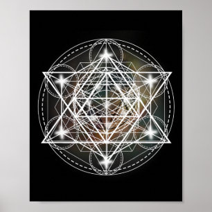 Metatron Cube Sacred Geometry Shirt - Spiritual Yo Poster