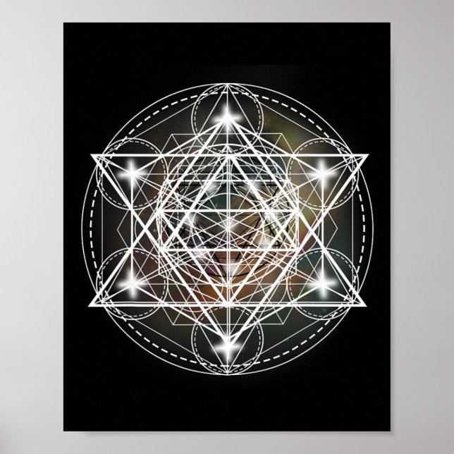 Metatron Cube Sacred Geometry Shirt - Spiritual Yo Poster (Front)