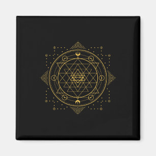 Metatron Cube Sacred Geometry Spiritual Yoga  Magnet