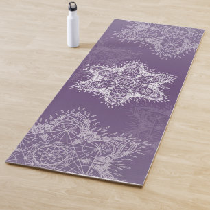 Metatron Mandala purple Yoga Mat