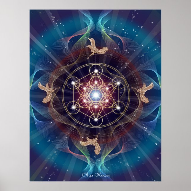 Metatron - Merkabah- Sacred geometry Poster (Front)