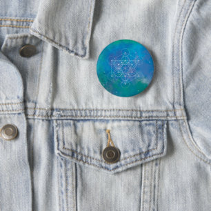 Metatron’s Cube Sacred Geometry 6 Cm Round Badge