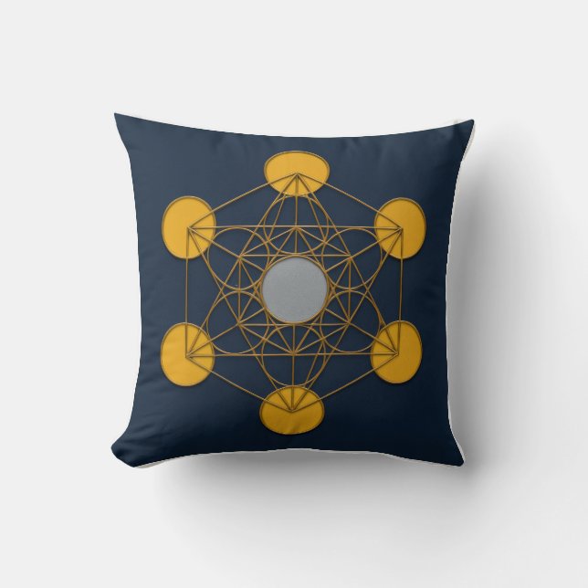 Metatron’s Cube Sacred Geometry Pillow (Front)